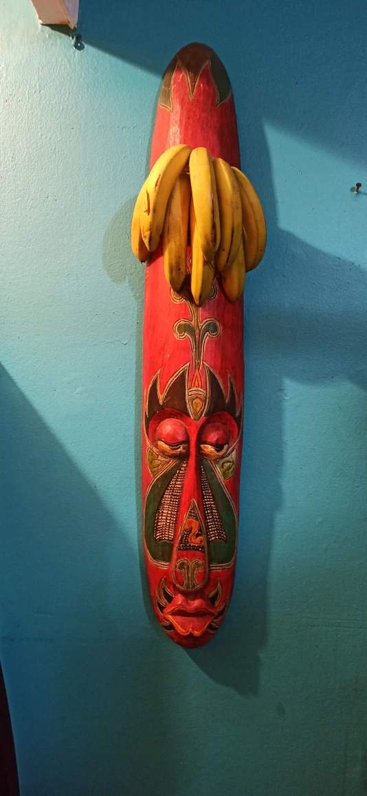 we  HAND MADE a wooden carved art mask