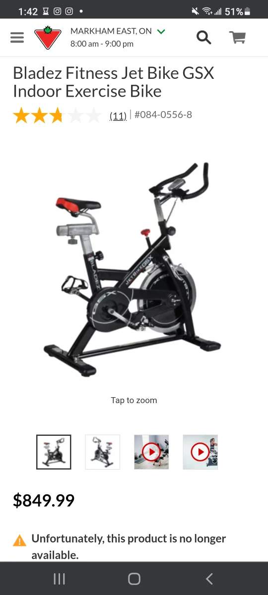 EUC bladez fitness jet bike gsx