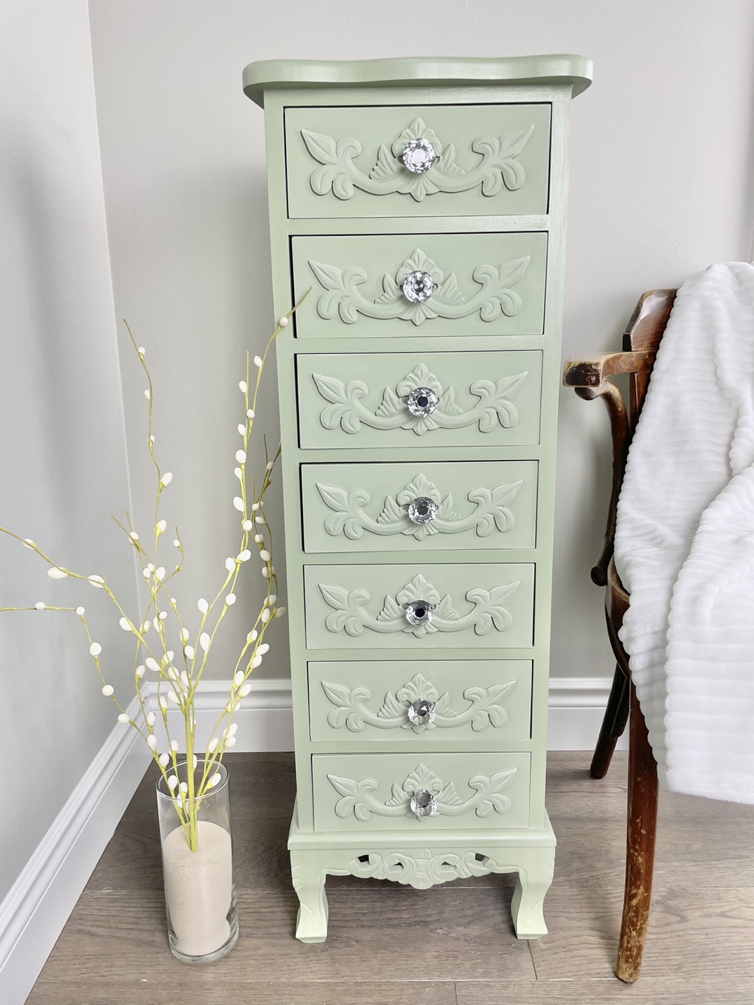 Refinished Jewelry Chest/ makeup chest