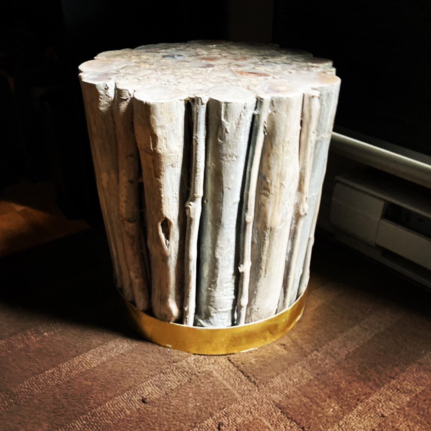 Live edge log side table thumbnail