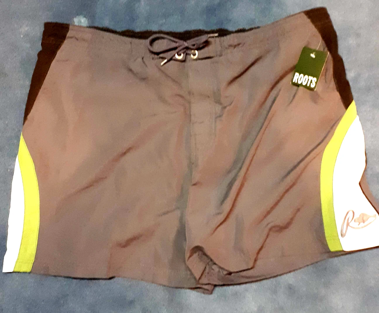 Roots mens swim trunks size large grey NEW thumbnail