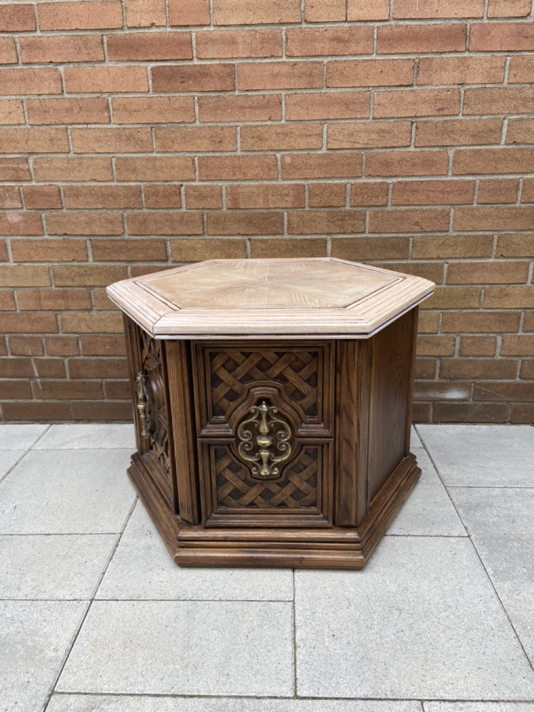 Vintage Solid Wood End Table  - photo 3