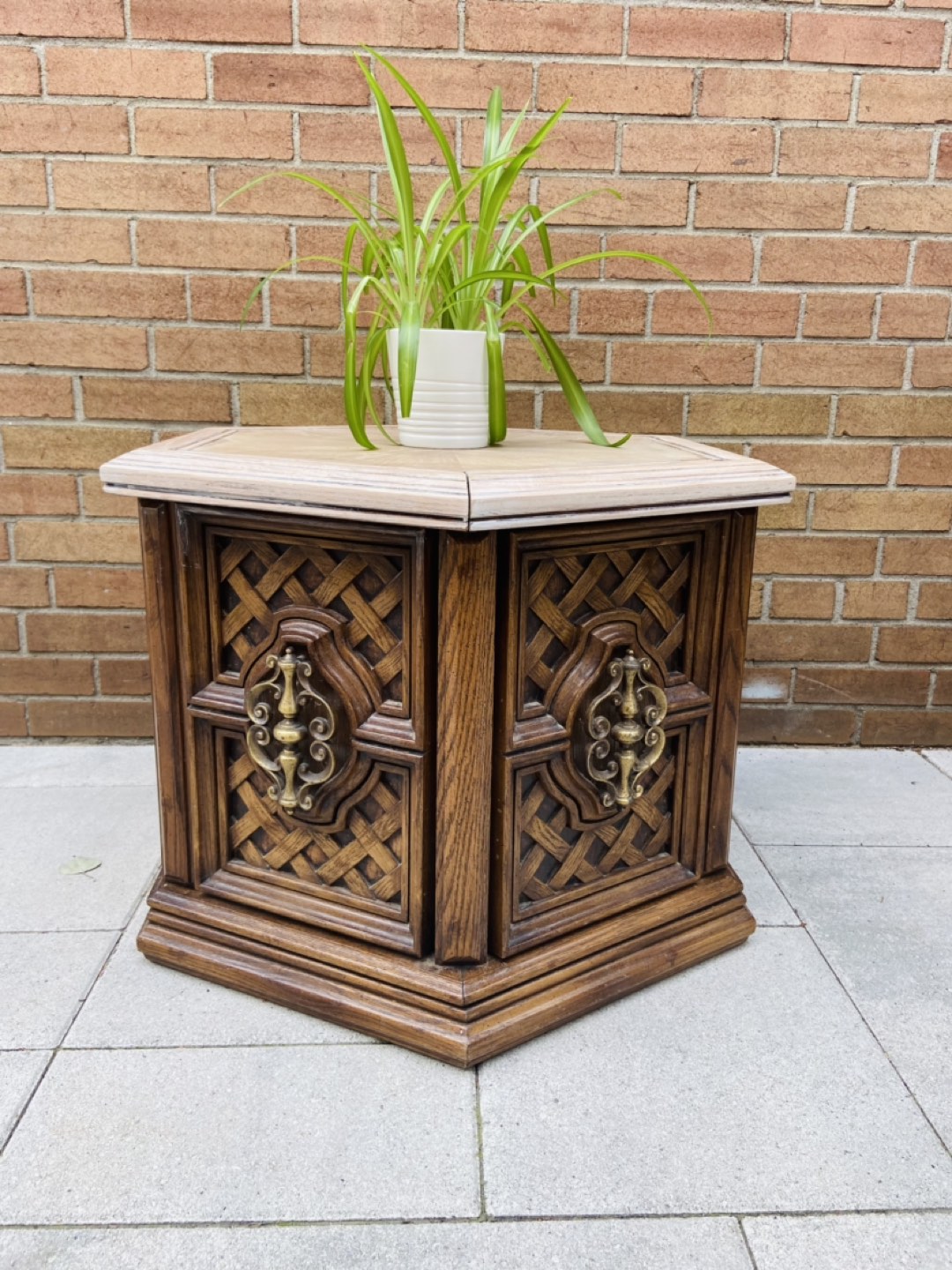 Vintage Solid Wood End Table  - photo 4