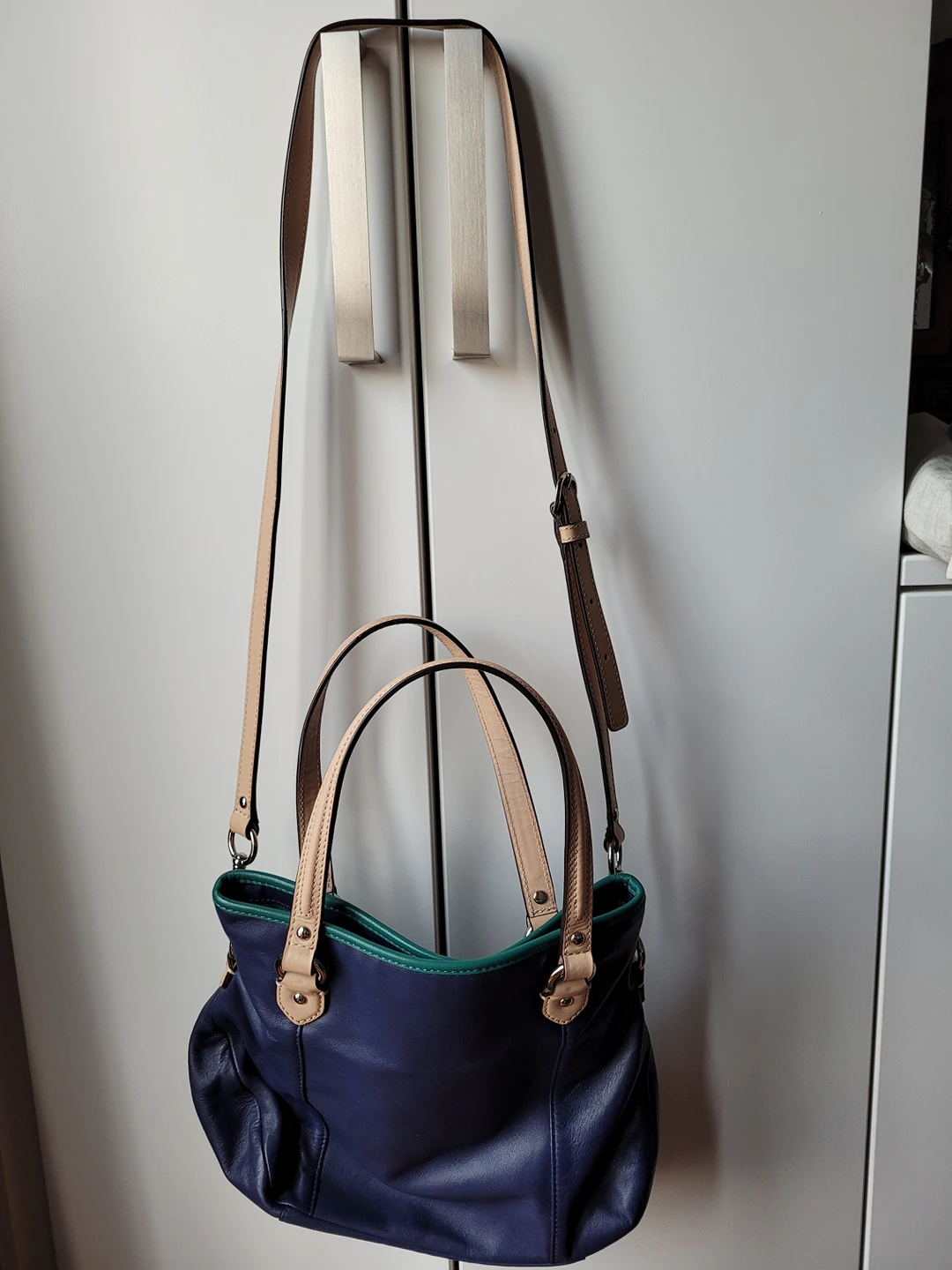 All leather coach bag image indicator(2)