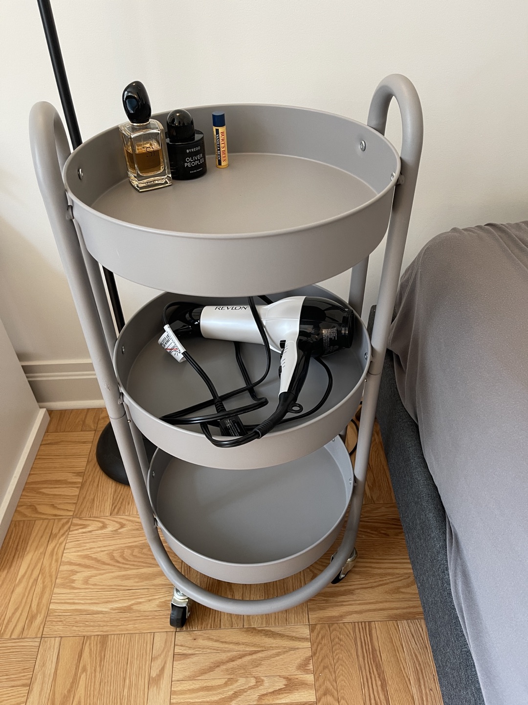 Rolling cart used as a night stand  - photo 2