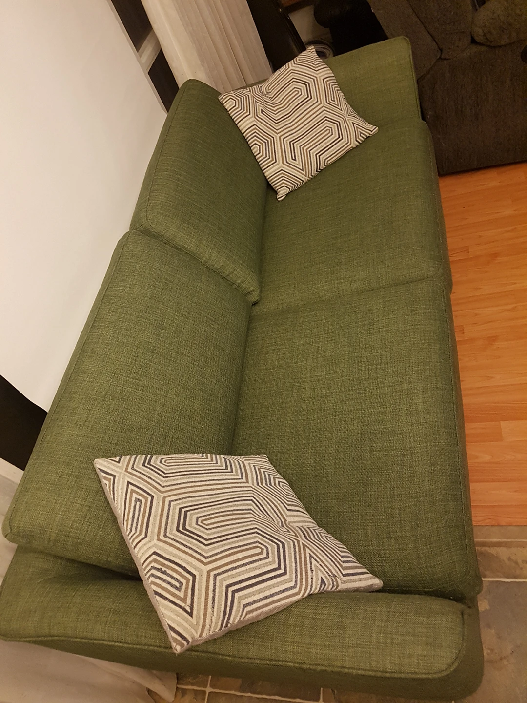 Excellent Condition Green Condo Style Couch - photo 4