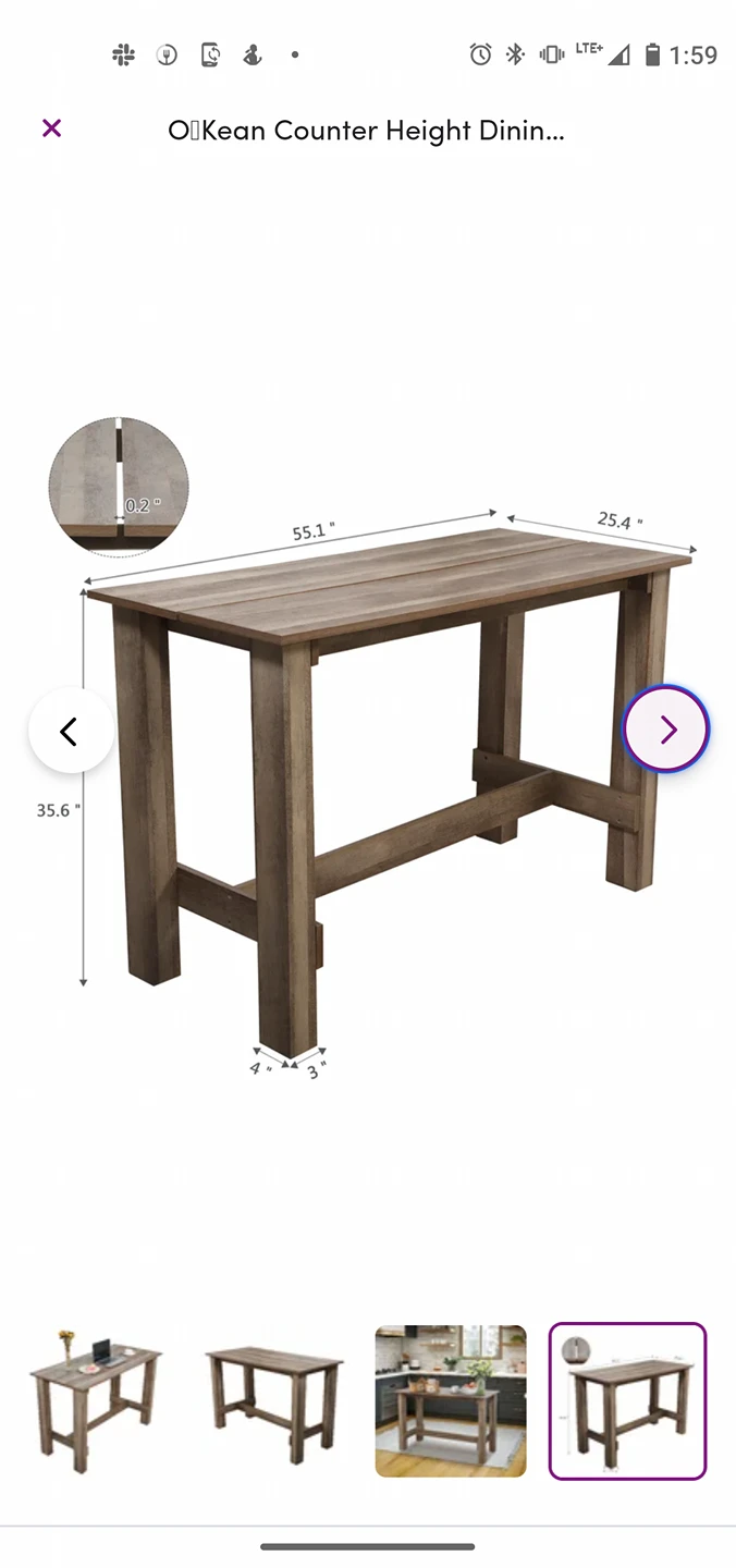 counter height dining table - photo 4