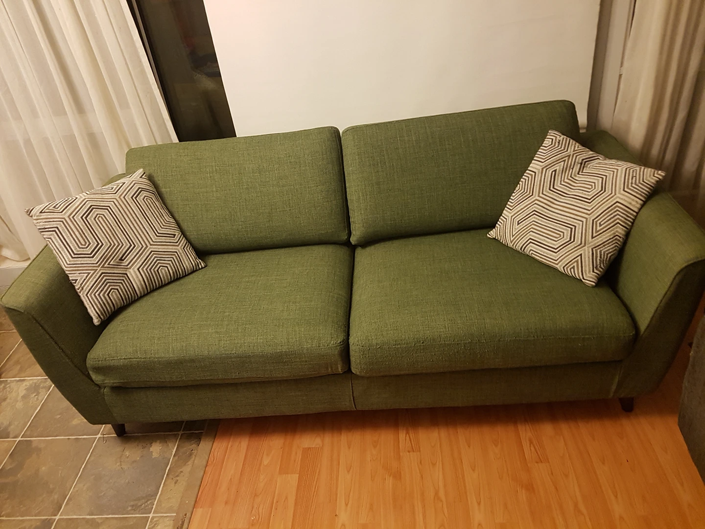Excellent Condition Green Condo Style Couch