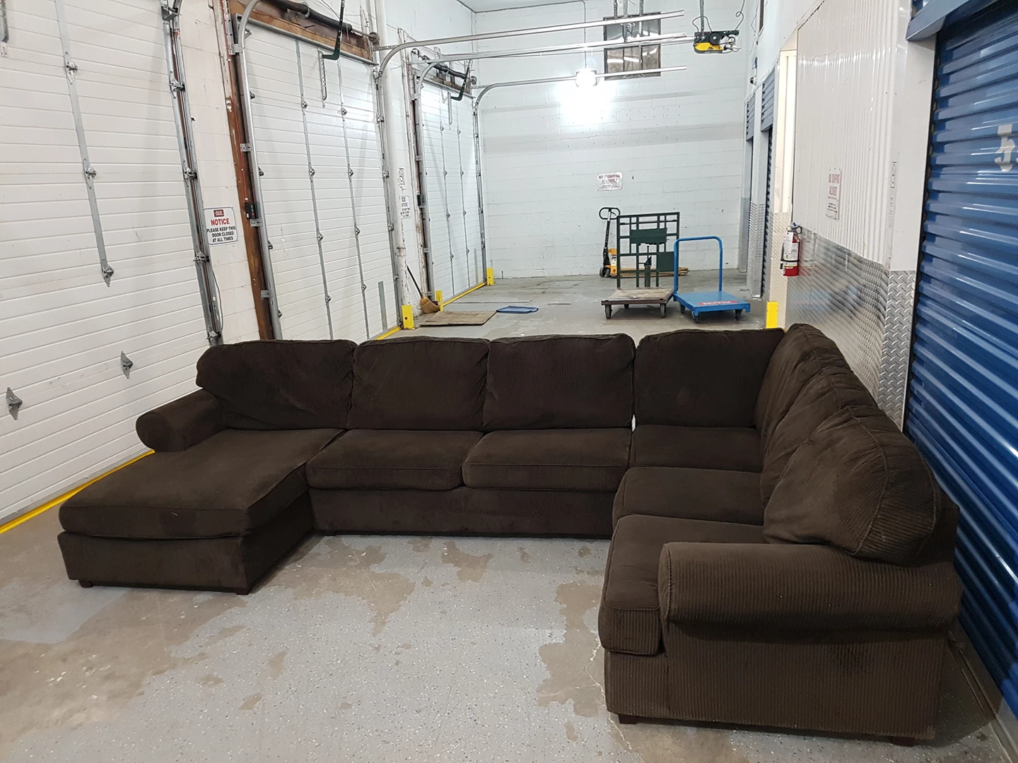 Good Condition Brown Sectional - photo 3