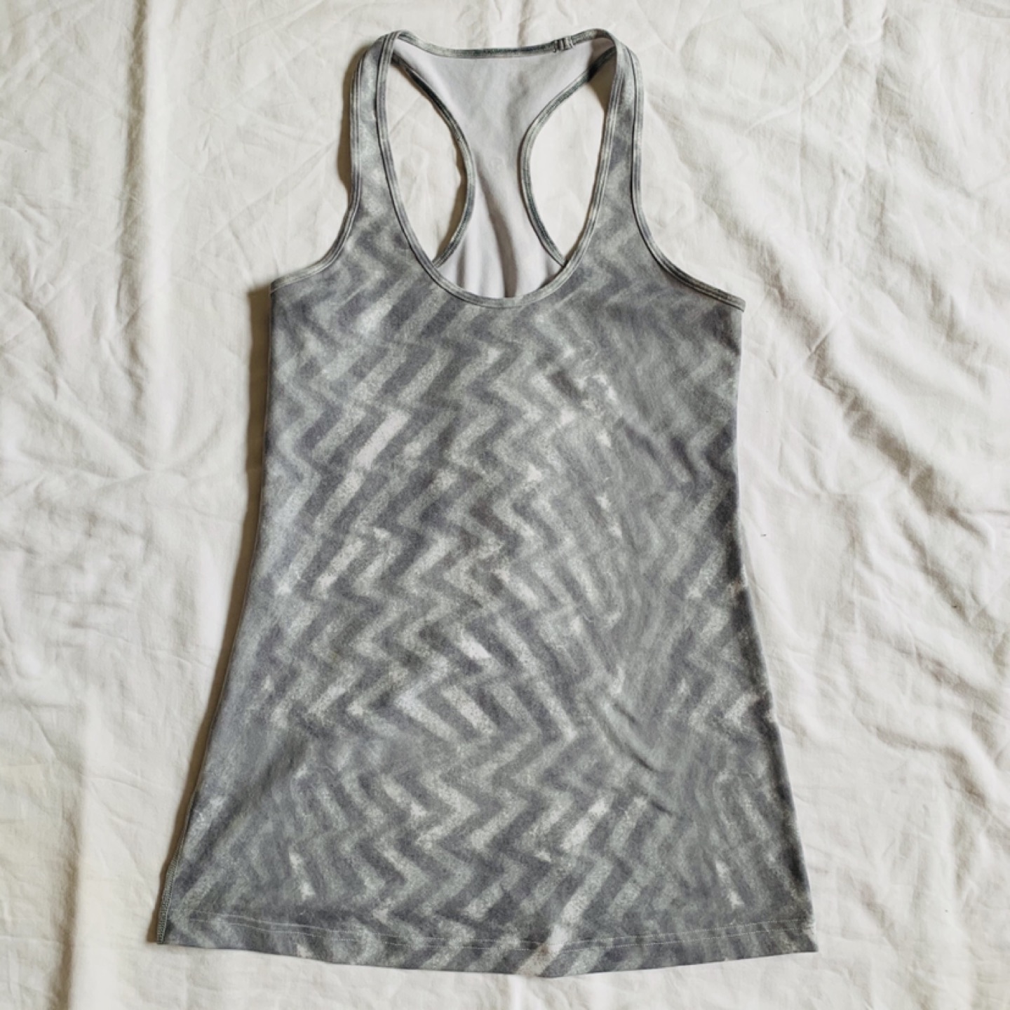Lululemon cool racerback tank top grey and white - photo 4
