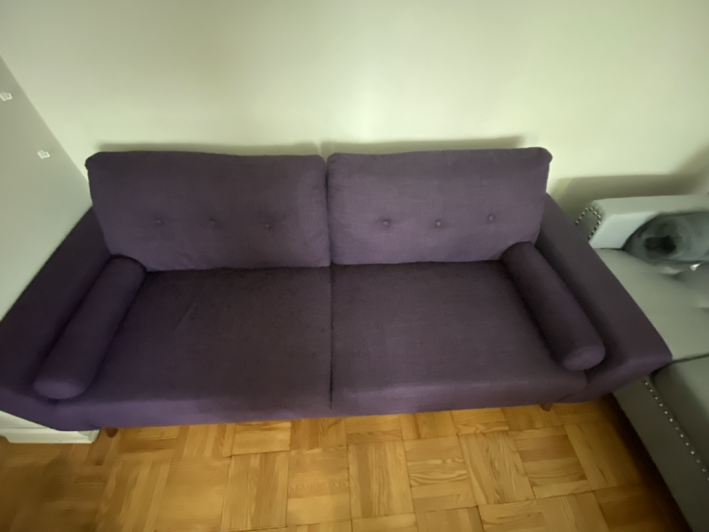 Beautiful purple sofa thumbnail