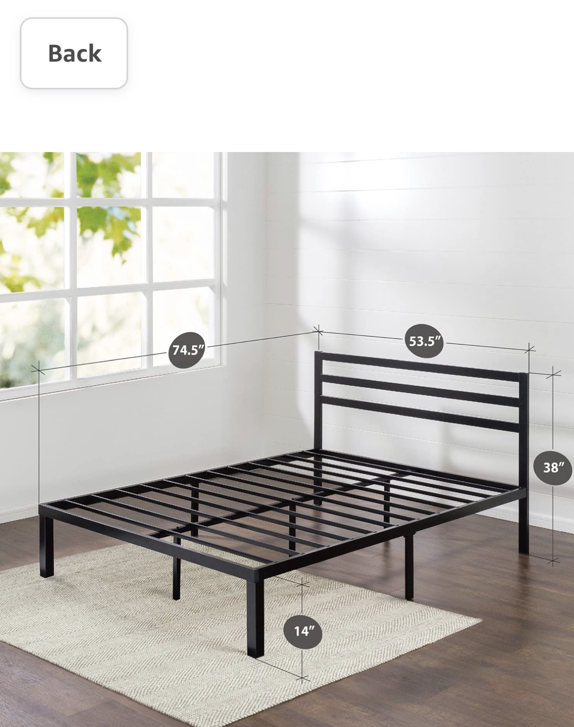 Full bed metal frame and mattress new 150