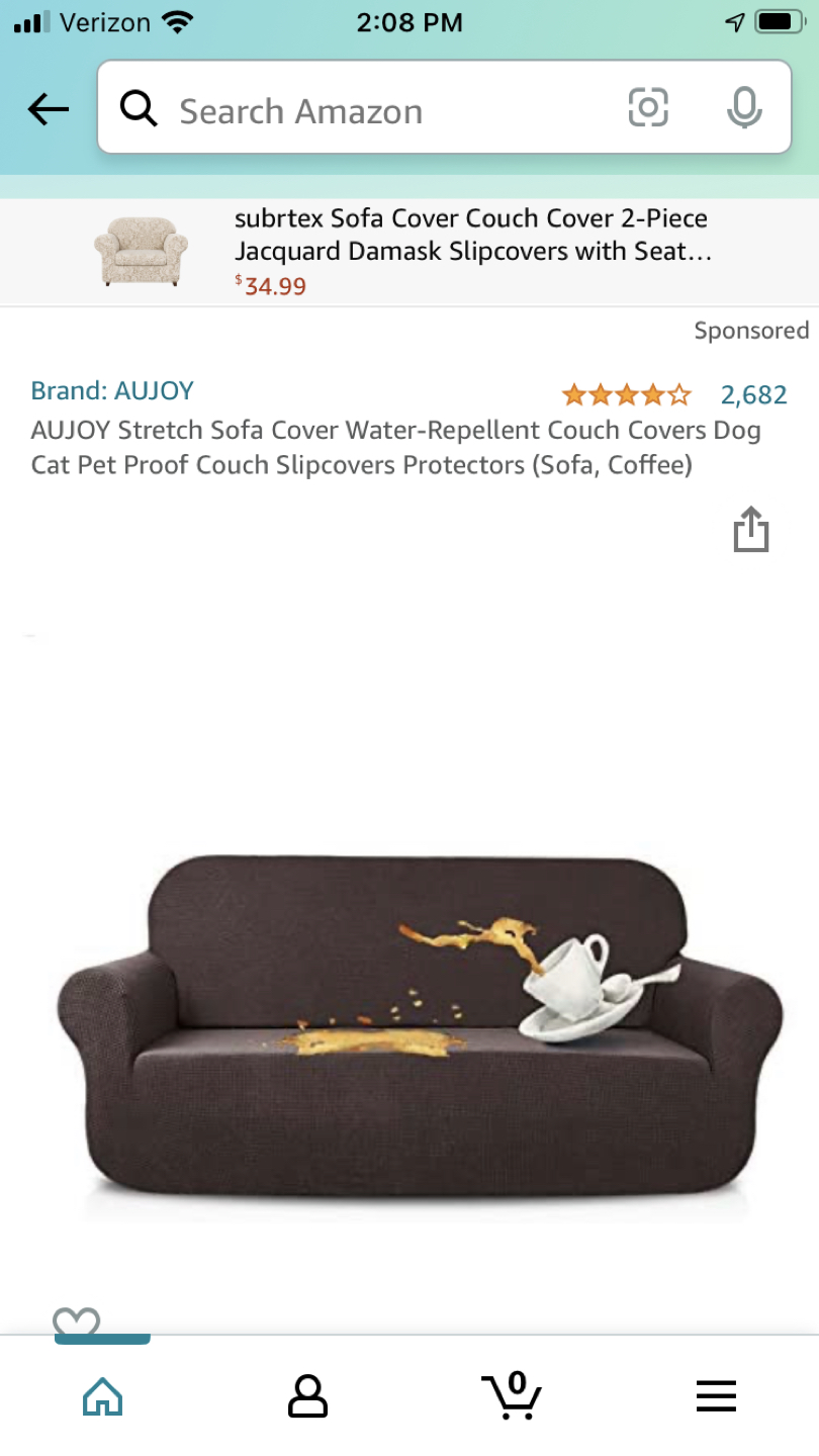 Water repellent coffee color loveseat cover