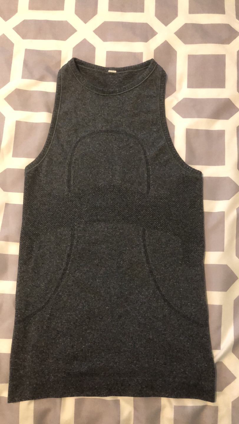 Grey Swiftly Tech High Neck Racerback Tank Top 2.0 size 2 - photo 2