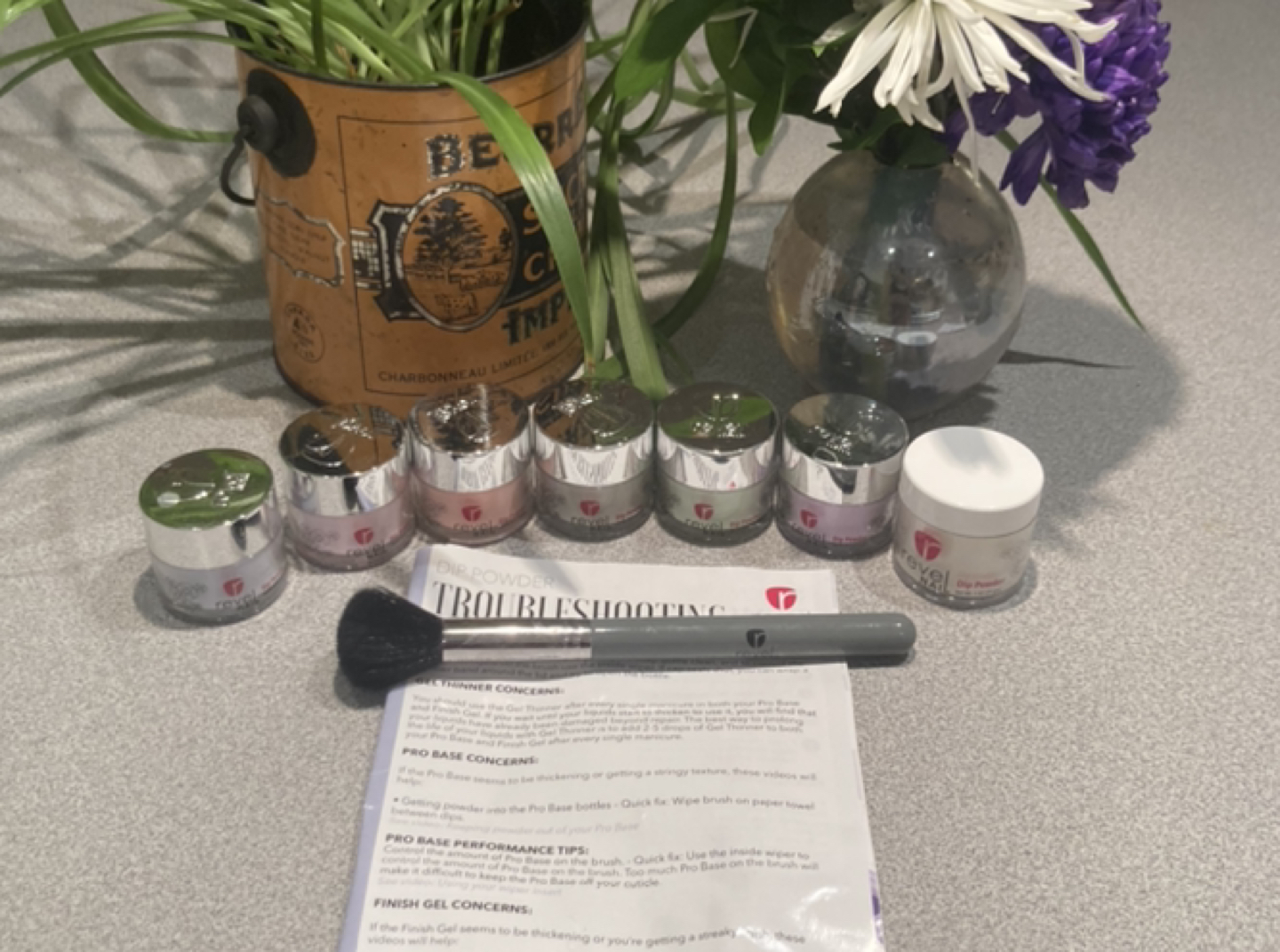 Revel Nail Dipping Powders w/ Instructions & Dusting Brush thumbnail