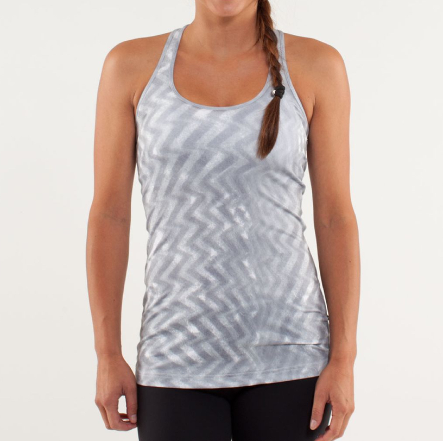 Lululemon cool racerback tank top grey and white