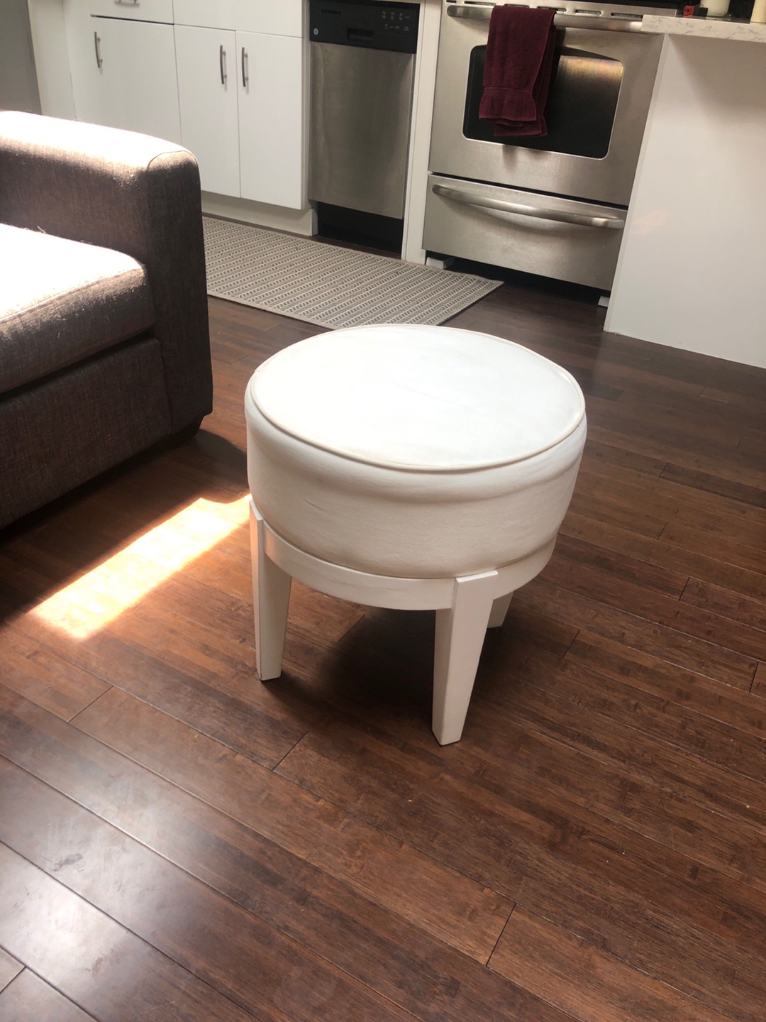 White Ottoman/Stool