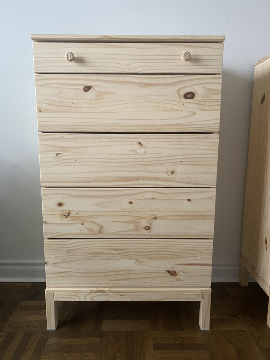 Ikea Tarva 5 drawer tall boy dresser