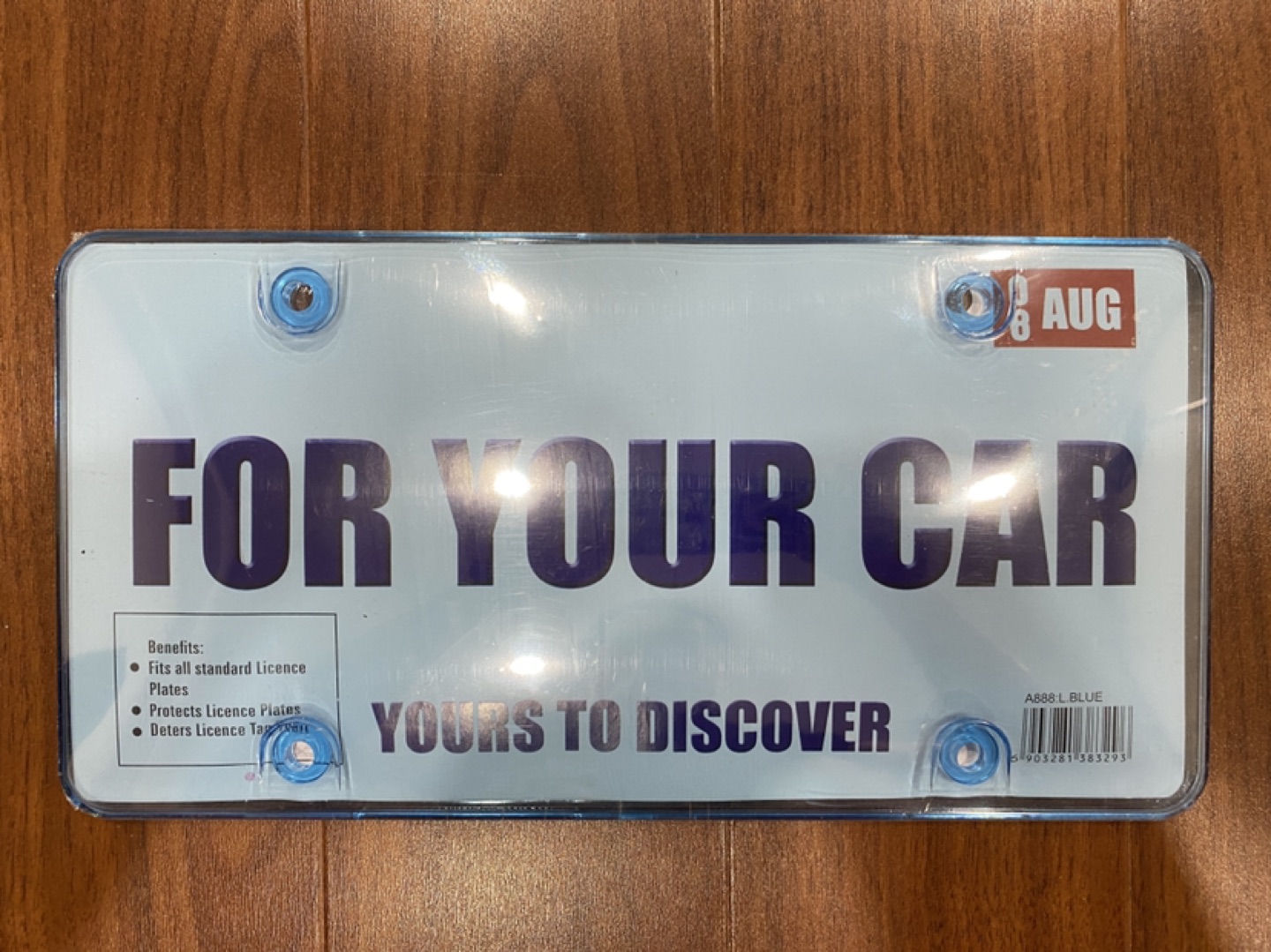 License Plate Protectors.  Light Blue. thumbnail