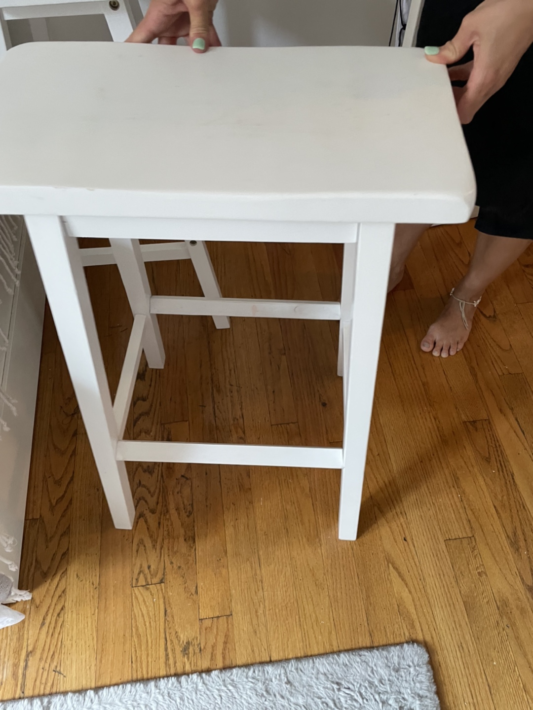 White stools 