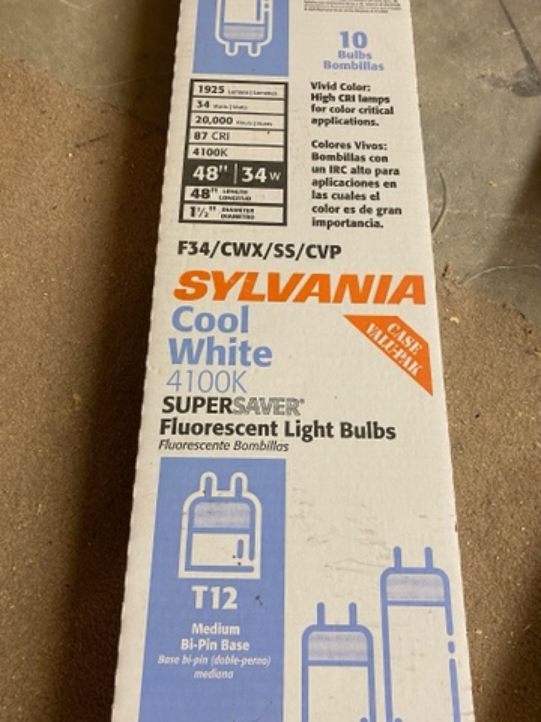 Sylvania 40W T12 Fluorescent Tube Cool White 48-in.  BNIB thumbnail