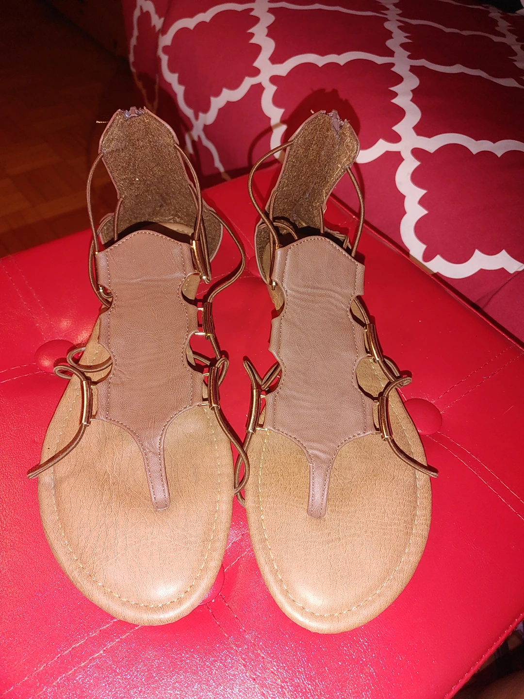 ARDENE COMFORT FOAM BROWN SANDAL. SIZE 10 thumbnail
