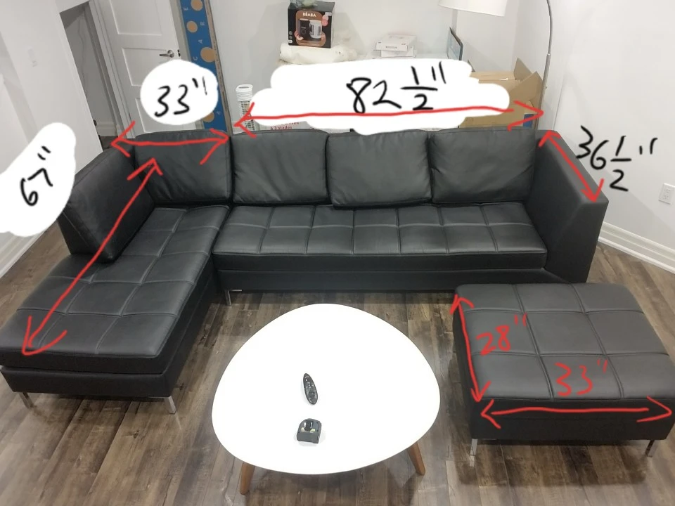 black sectional sofa