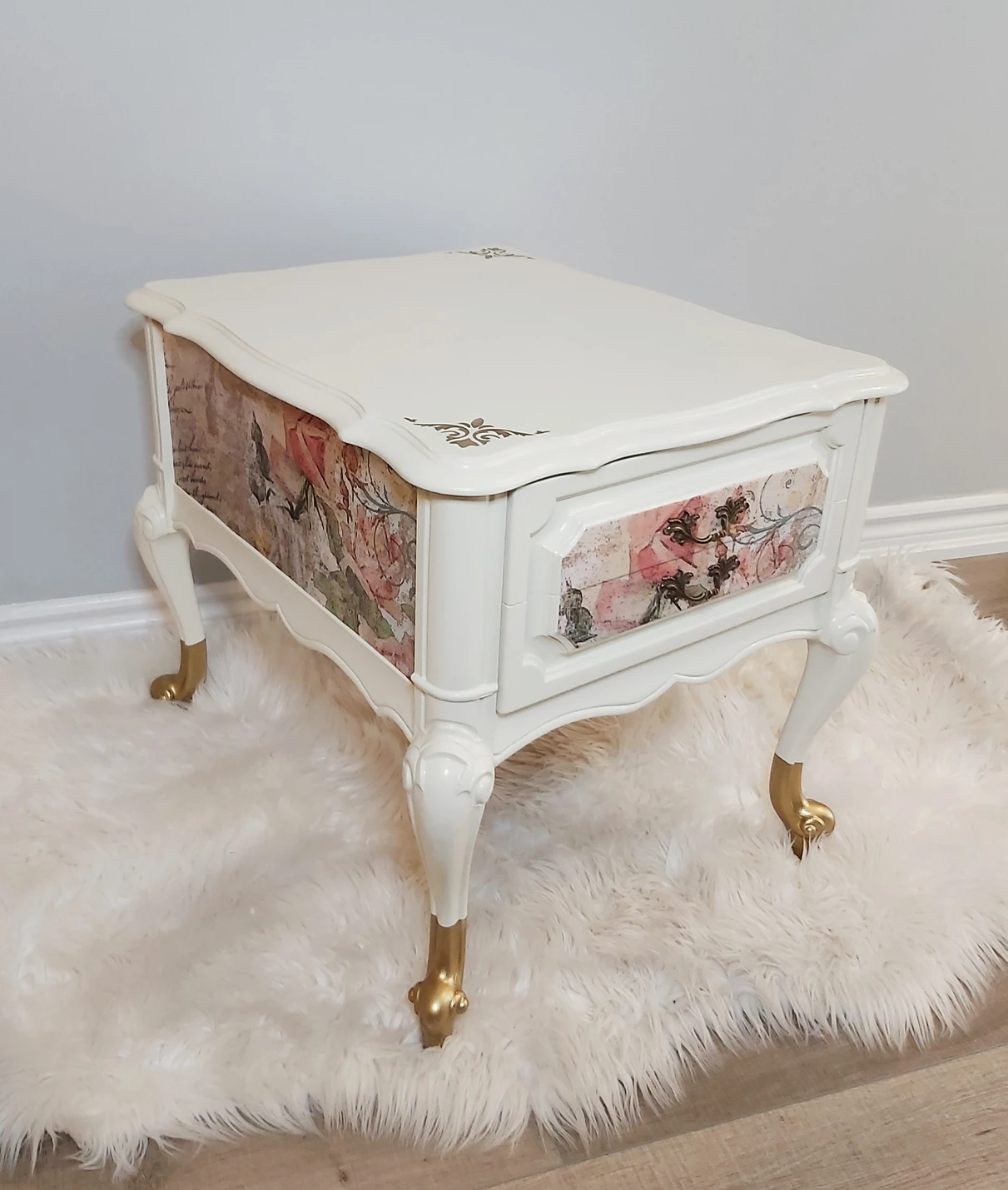 Refinished Antique Side Table thumbnail