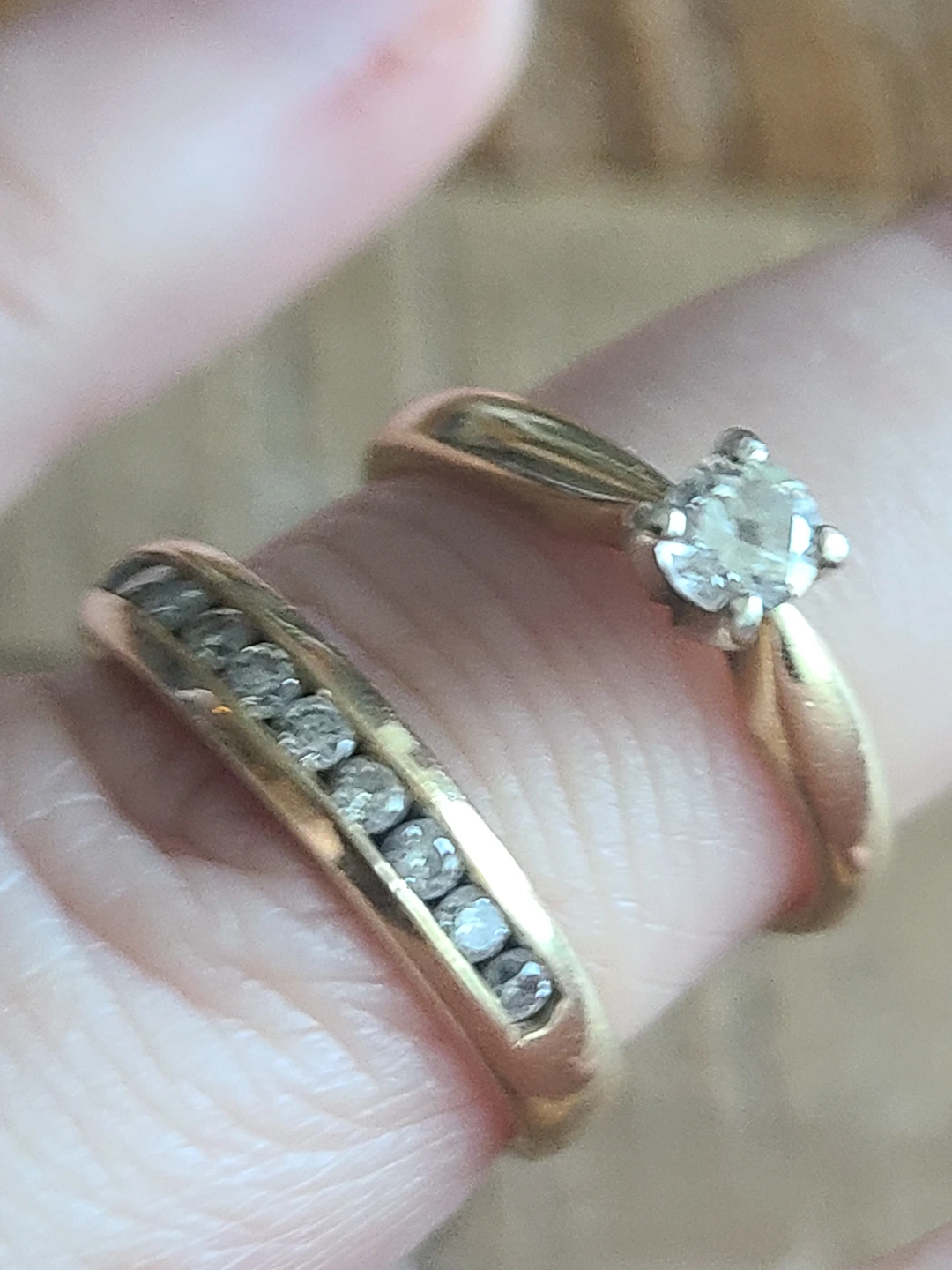 diamond engagement and wedding band