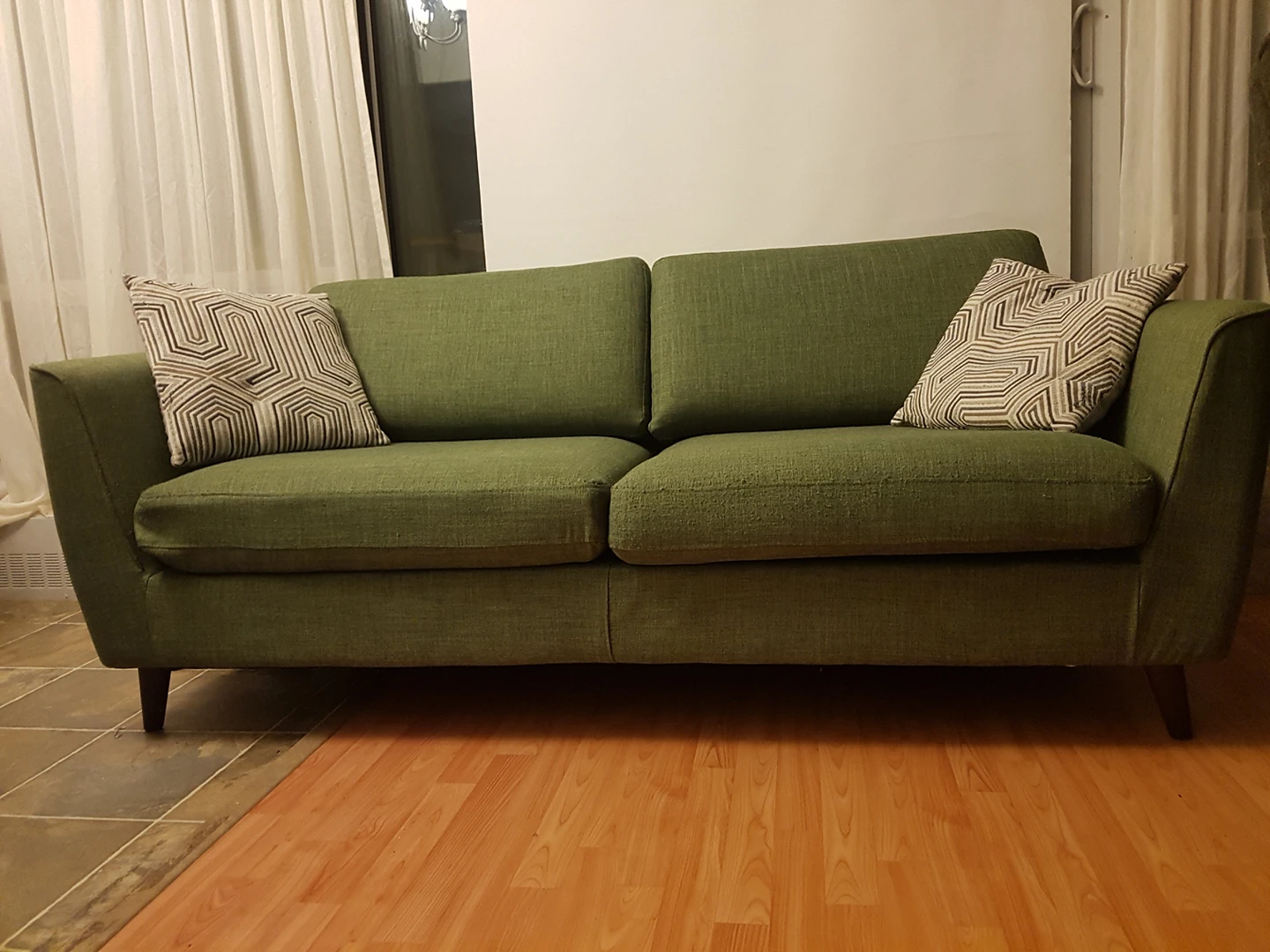 Excellent Condition Green Condo Style Couch - photo 2