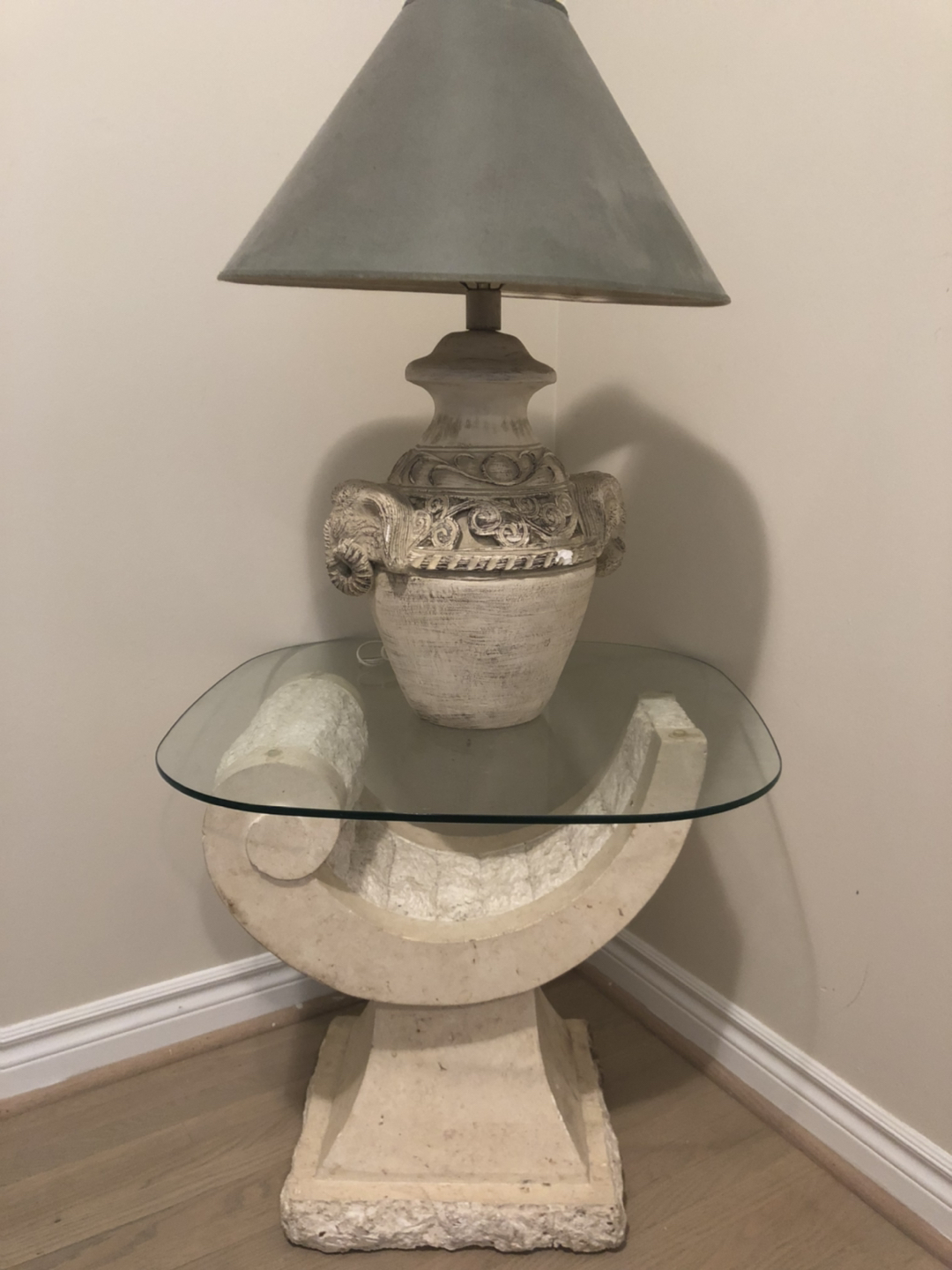 Side table and lamp