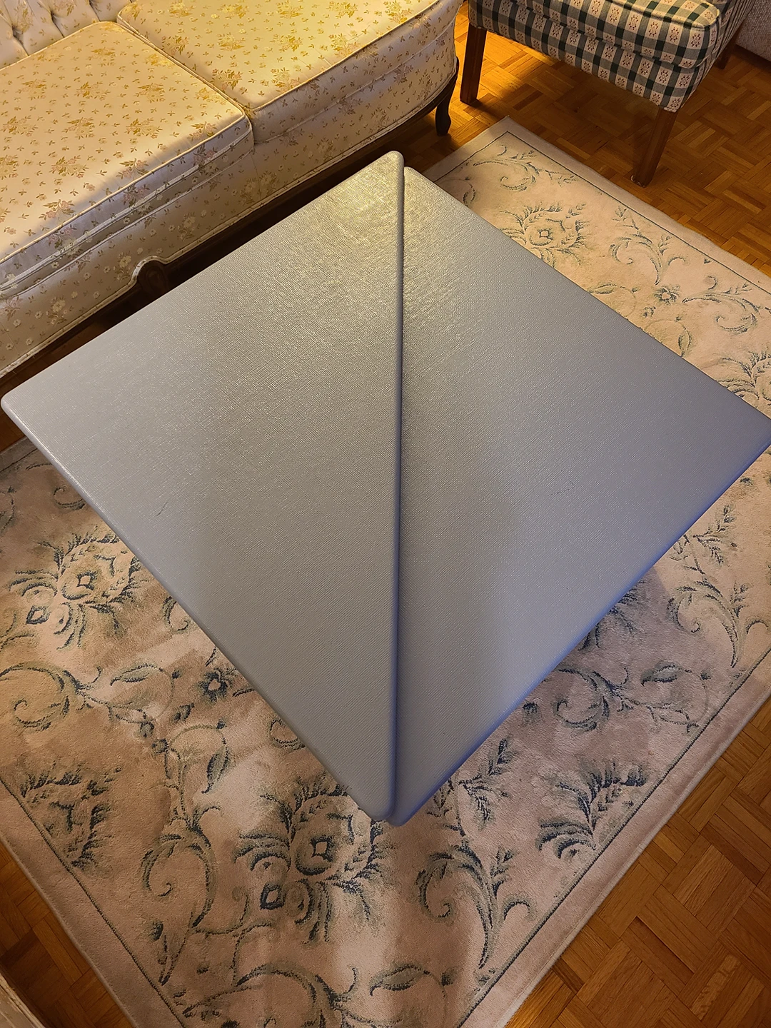 2 Gray Triangular Coffee Tables - photo 5
