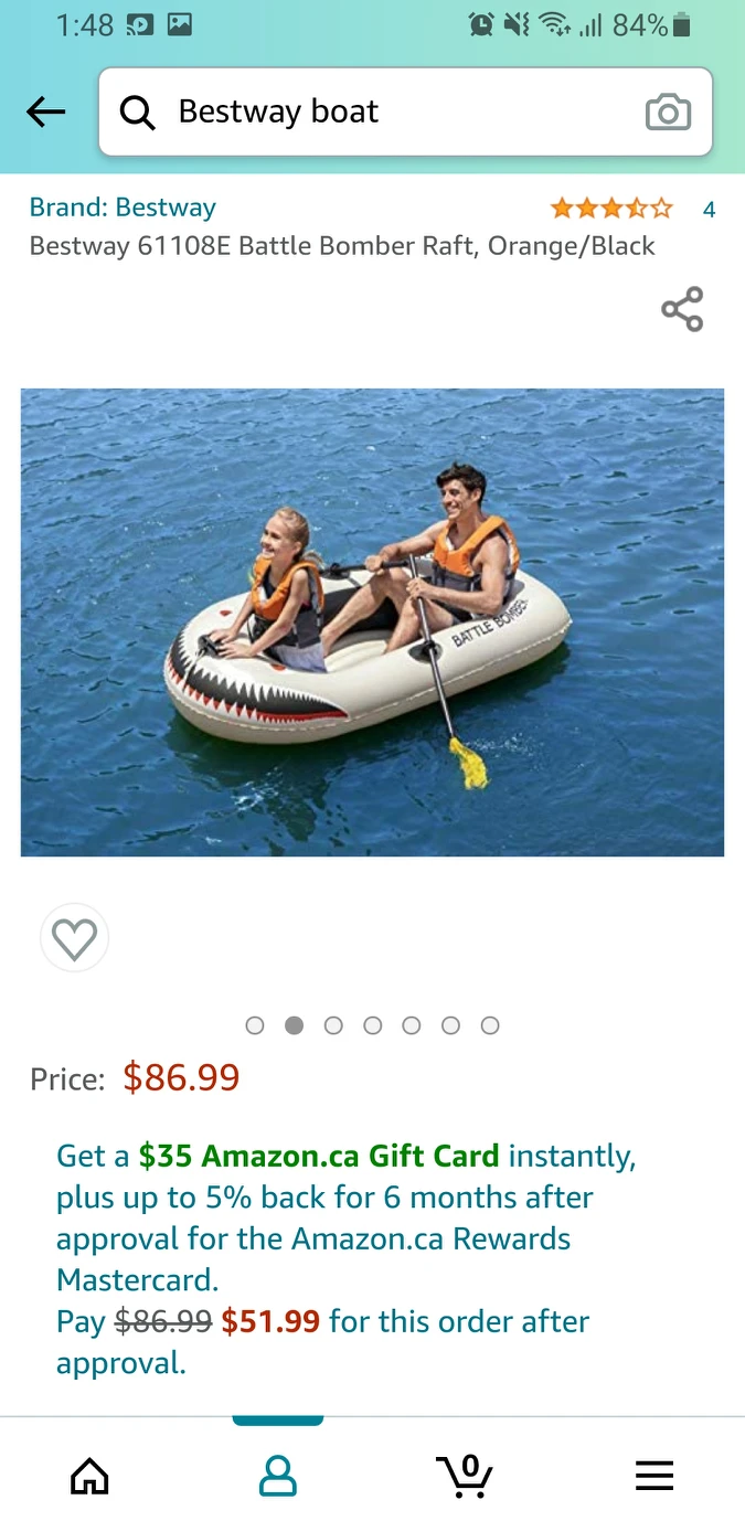 Inflatable boat w/ oars and pump - photo 2