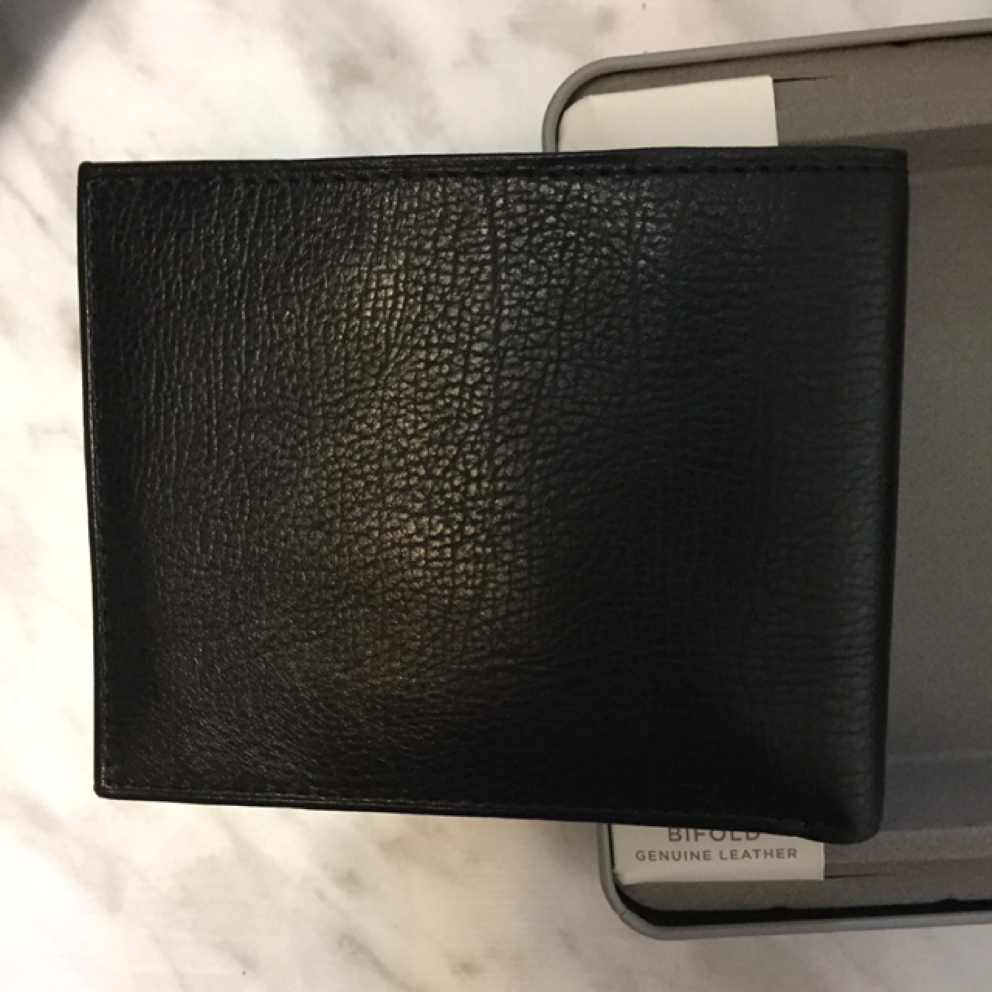 NEW Fossil men’s black bifold leather wallet  - photo 5