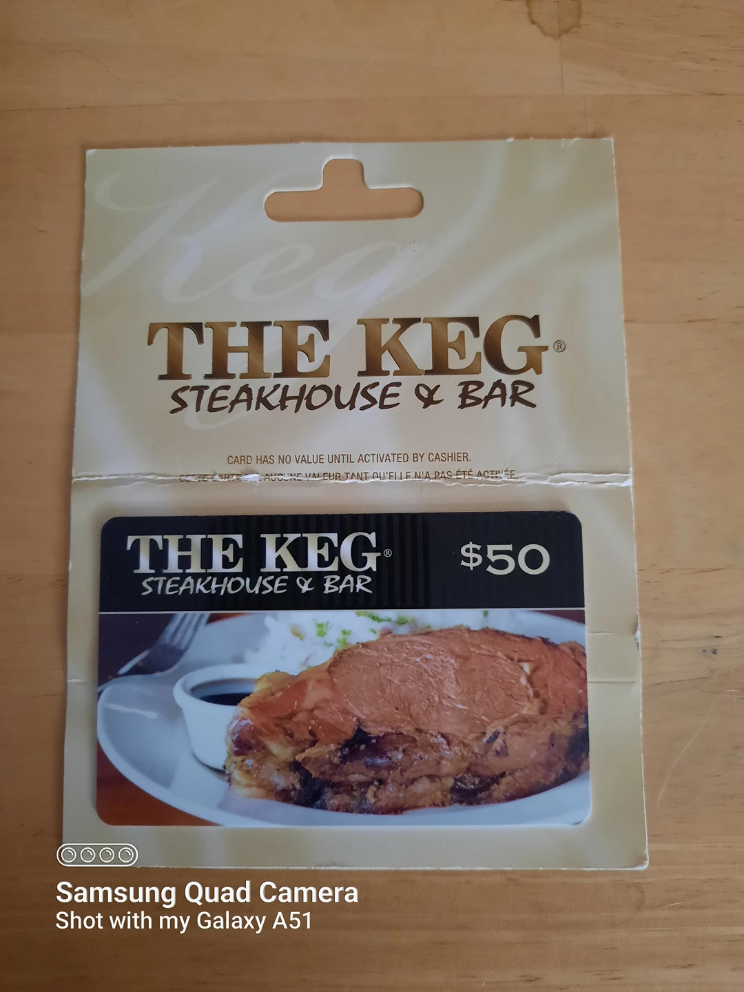 KEG Gift Card $50.00 Balance