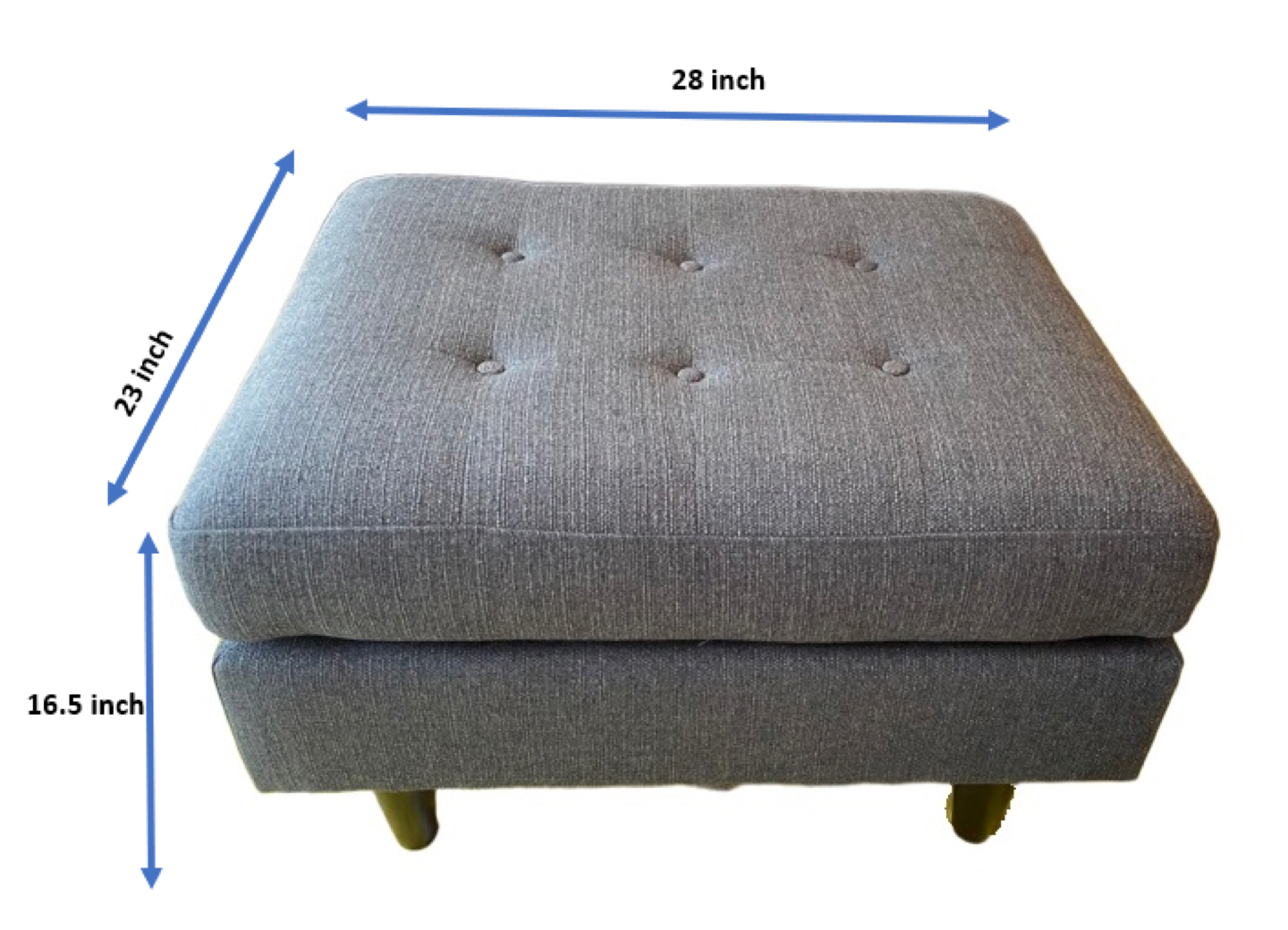 Dark grey ottoman  - photo 2