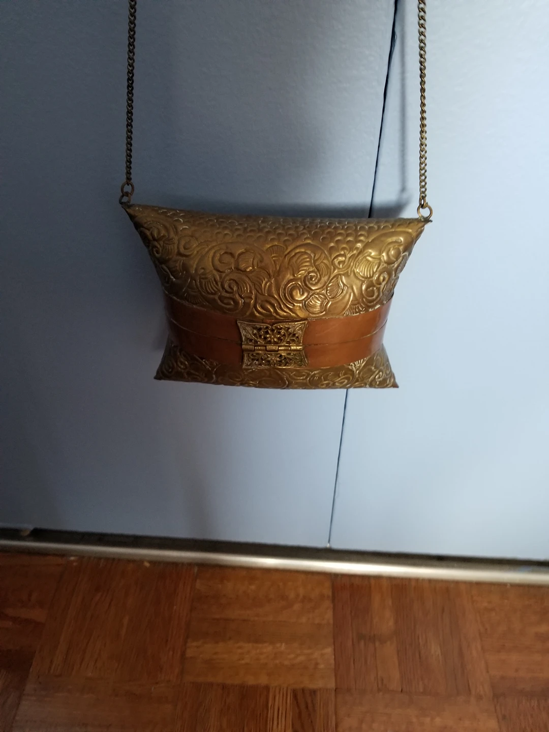 Vintage brass and copper pillow purse image indicator(4)