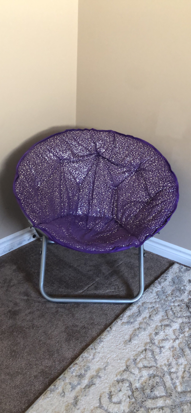 Comfy purple sparkly chair - photo 3