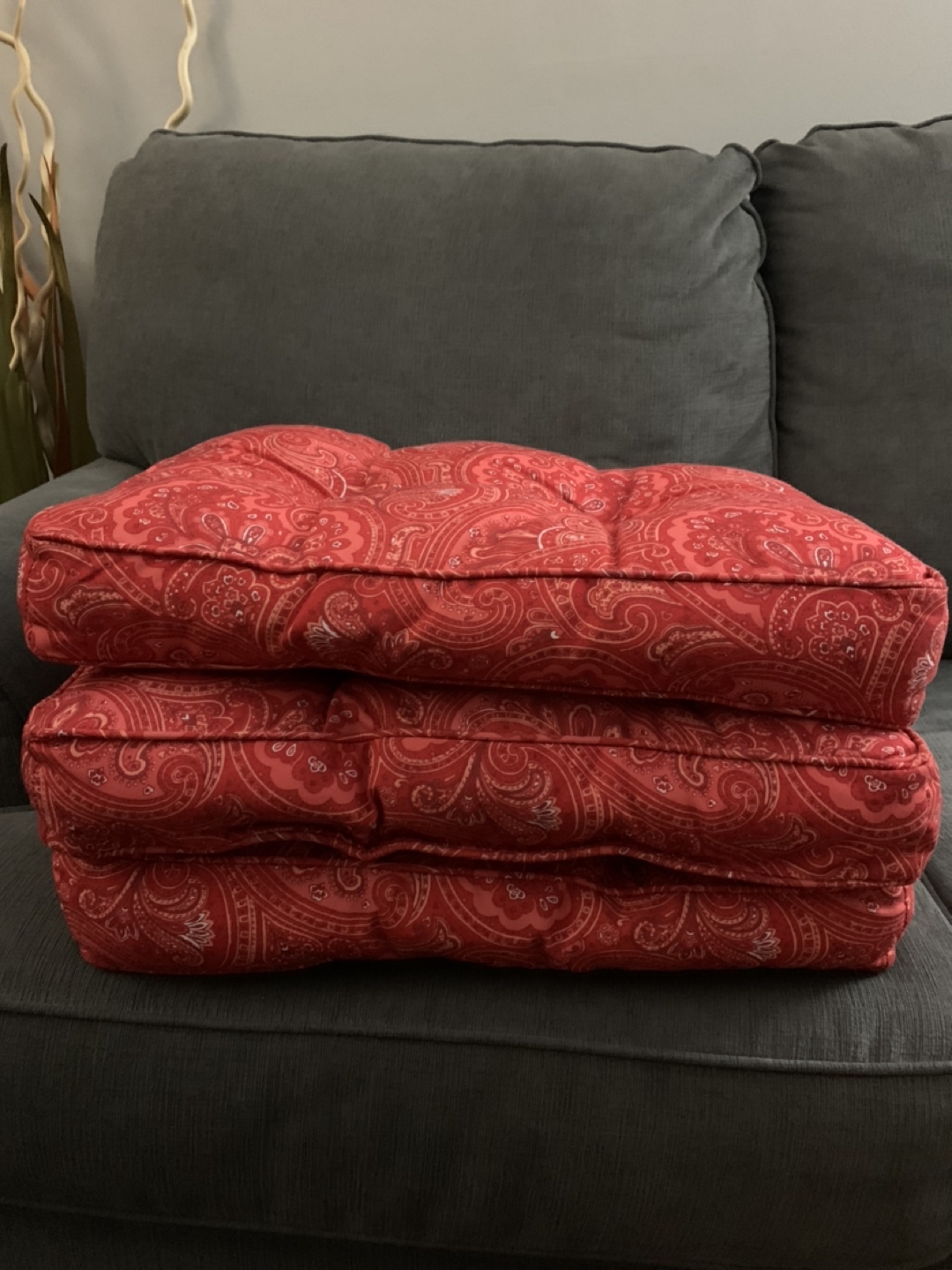 Red Outdoor or Indoor Cushions  thumbnail