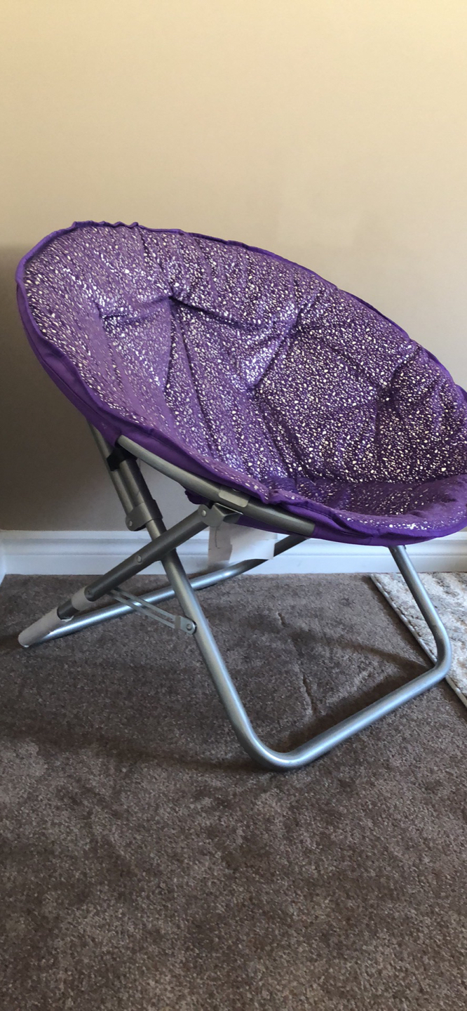 Comfy purple sparkly chair - photo 2