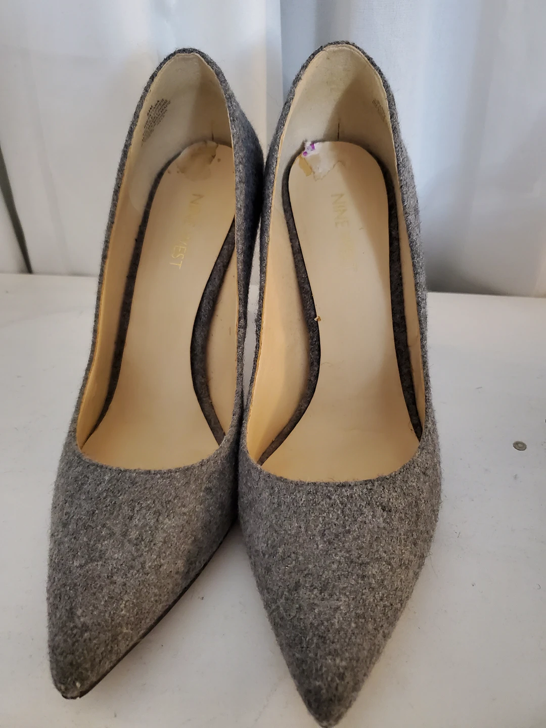 Ninewest gray heels thumbnail