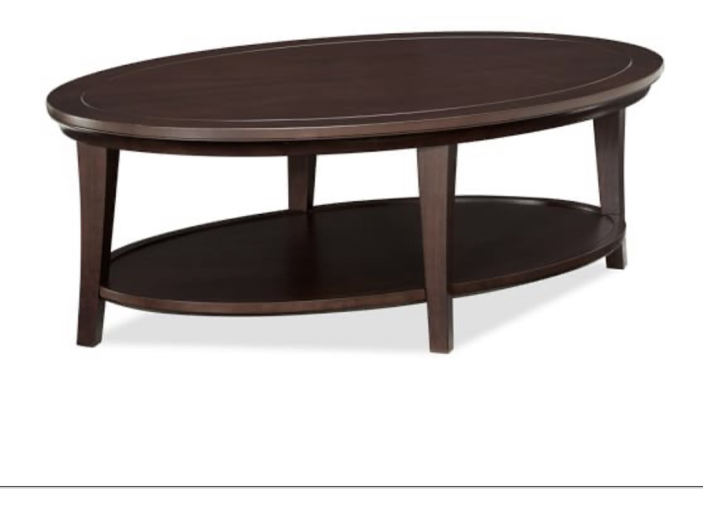 Pottery Barn oval coffee table