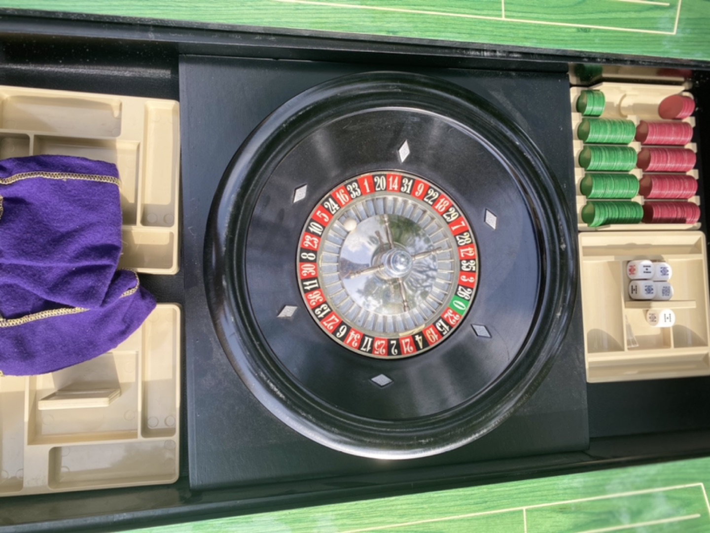 Roulette,And Chest Table Wood Table Very Good Condition