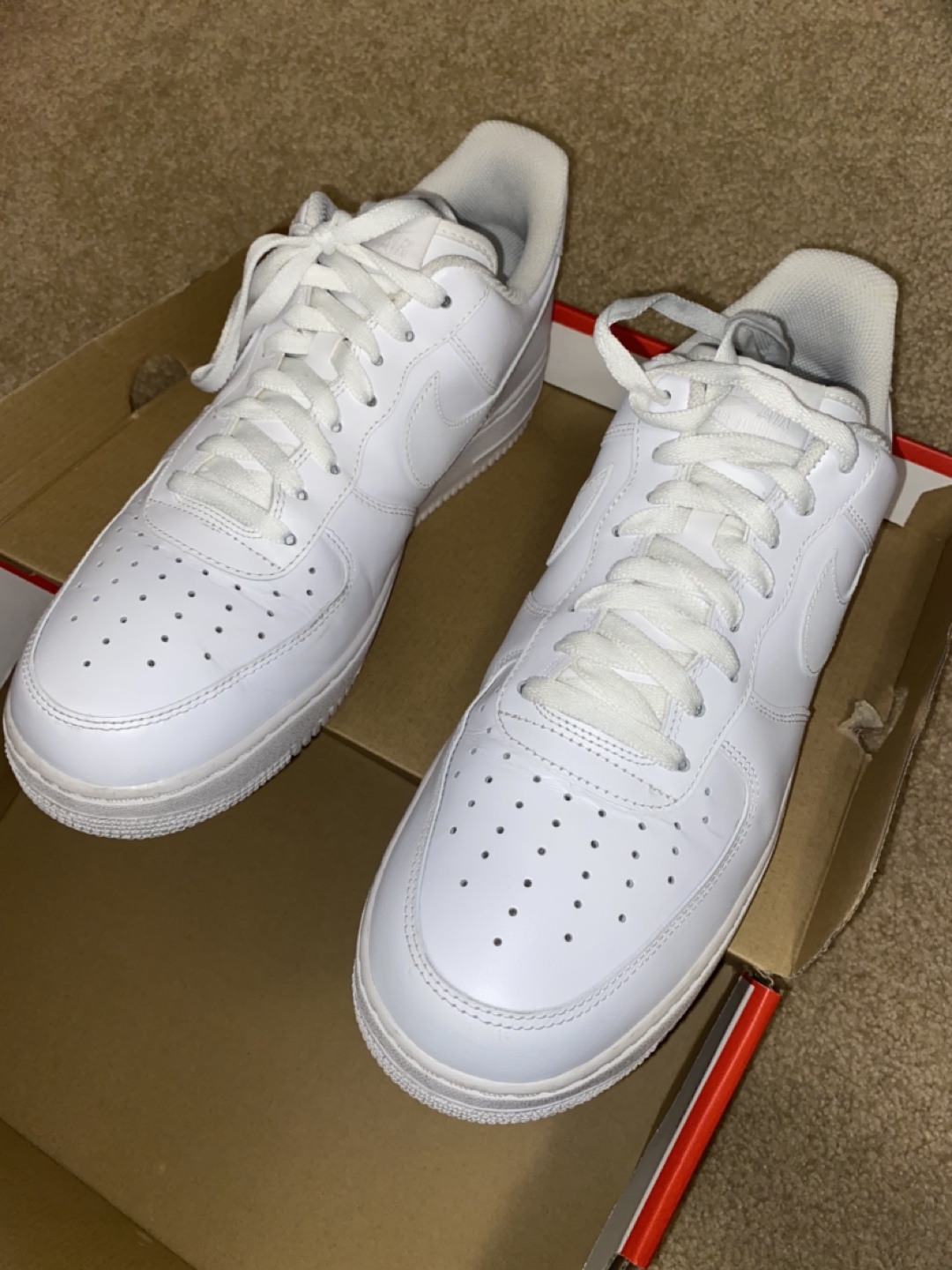 Size 12 White Air Force 1 ‘07  - photo 3
