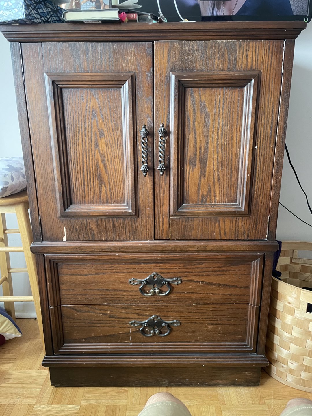 Brown Wooden Dresser  thumbnail