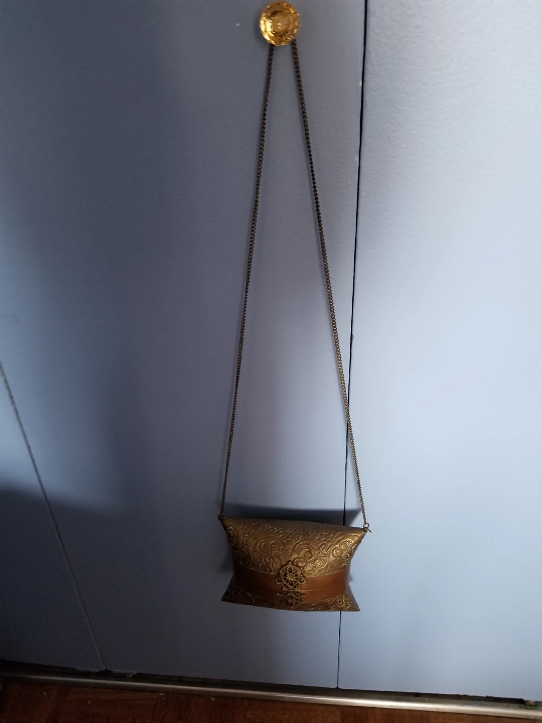 Vintage brass and copper pillow purse image indicator(3)