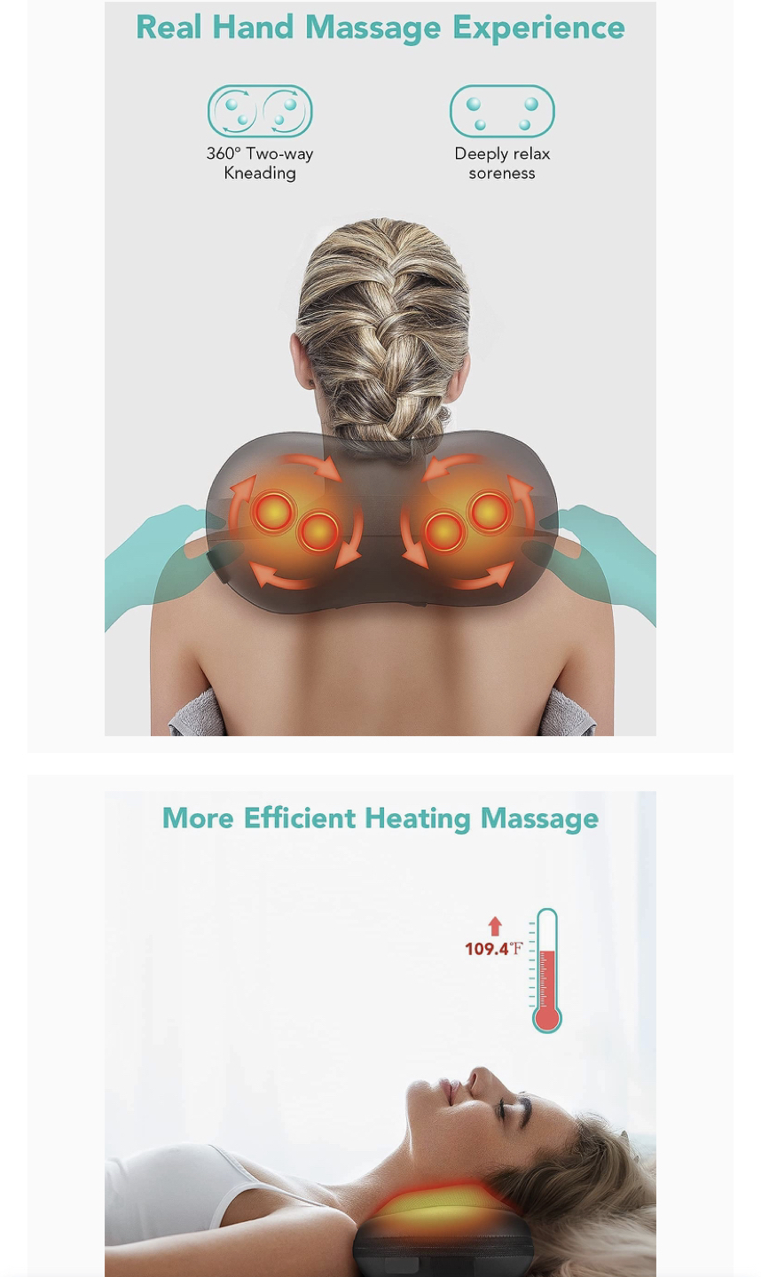 Naipo back & neck Electric Massager for muscle pain relief - photo 5