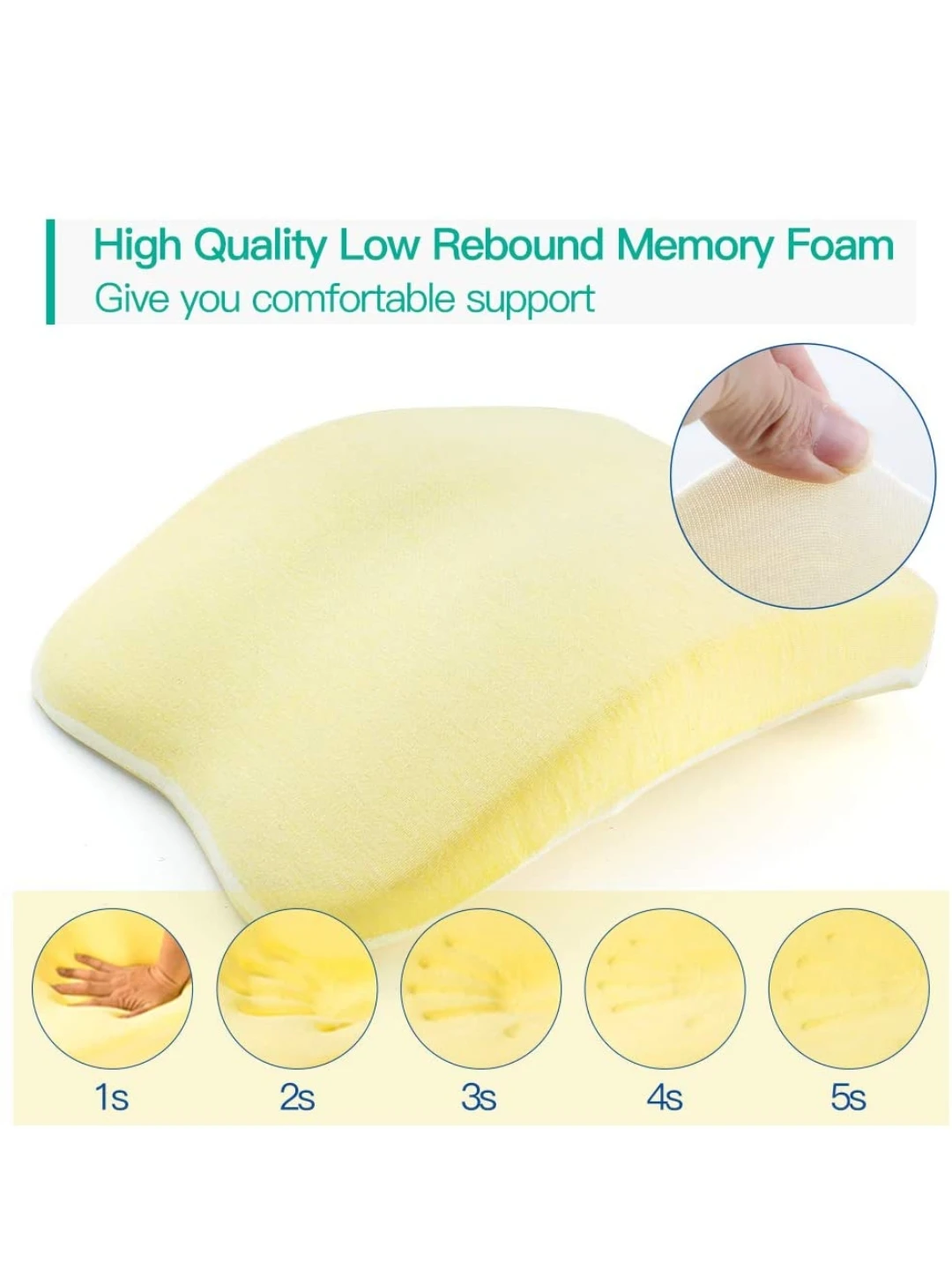 Mkicesky Lumbar Support Back Pillow for Office Chair/Car image indicator(3)