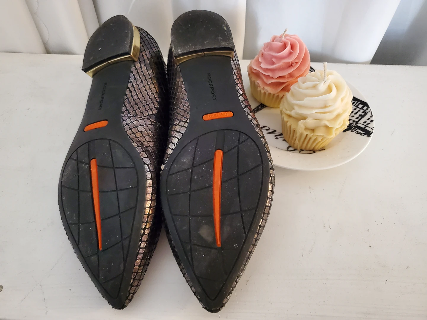 Rockport snakeskin flats thumbnail