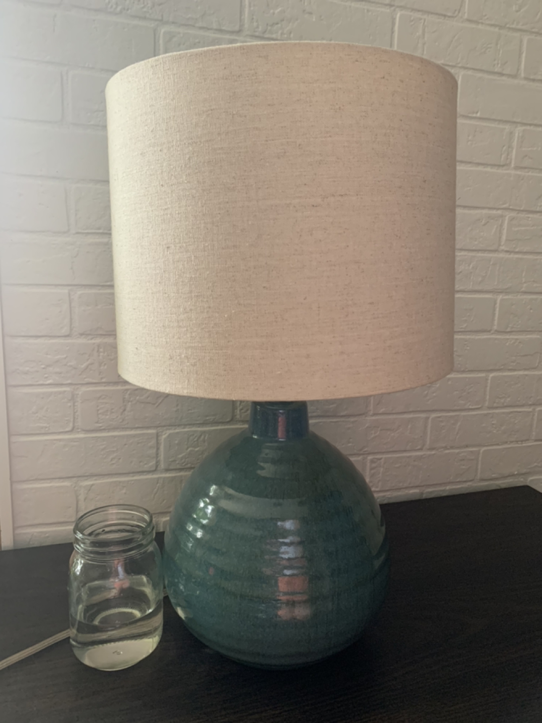 Teal table lamp